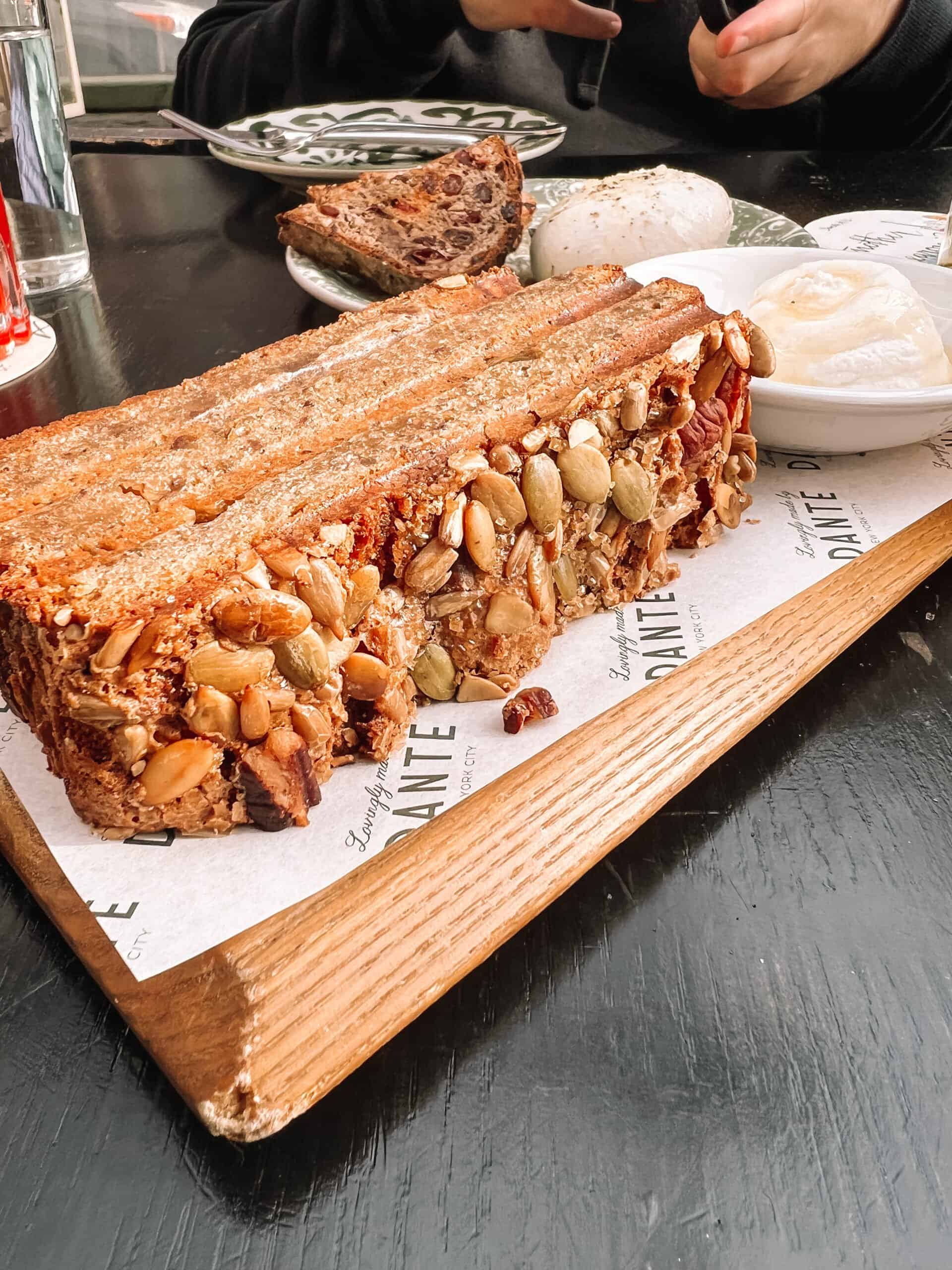 grilled banana bread, nyc restaurant