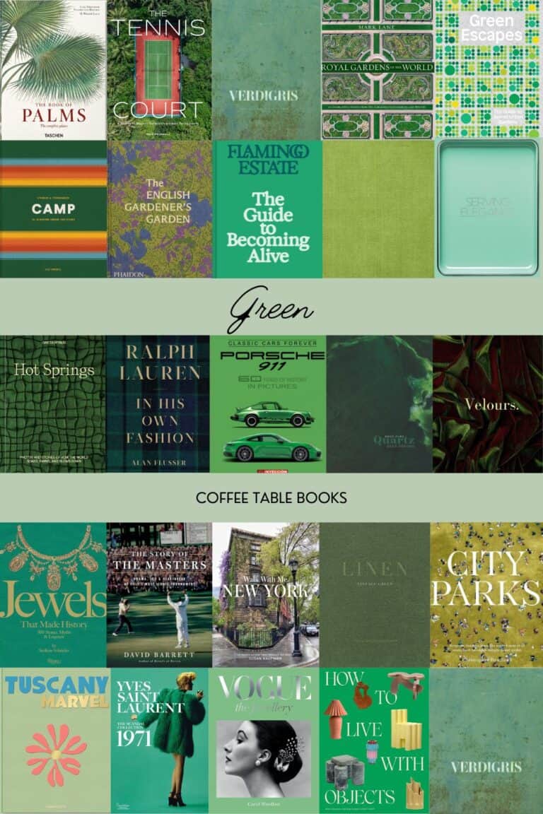 green coffee table books